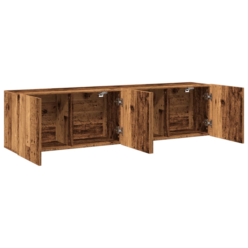 Mobili TV a Parete 2pz Legno Antico 80x30x41 cm - homemem39