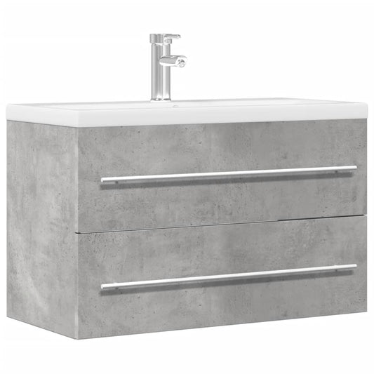 Mobile Lavabo Grigio Cemento 80x38,5x48 cm in Truciolato | homemem39