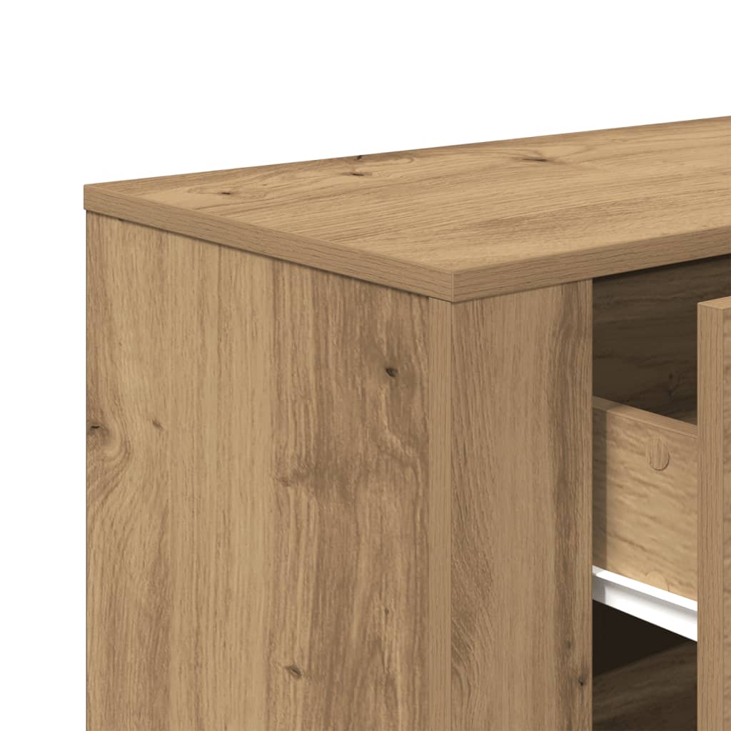 Credenza Rovere Artigianale 80x33x70 cm in Legno Multistrato - homemem39