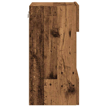 Mobili da parete con luci LED per TV 2pz Legno Vecchio 40x30x60,5 cm - homemem39