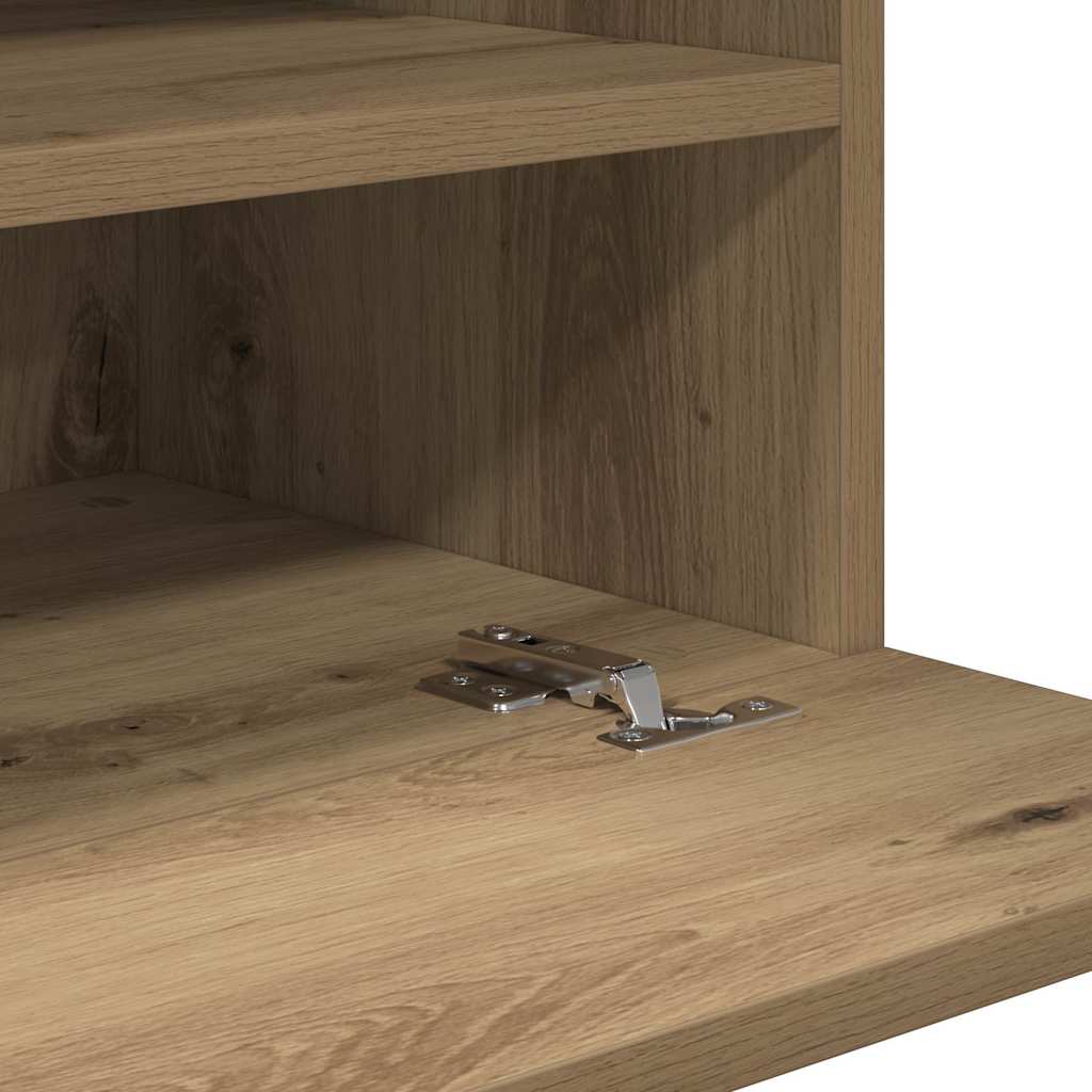 Mobili da parete con luci LED per TV 2pz Rovere Artigianale 40x30x60,5cm - homemem39