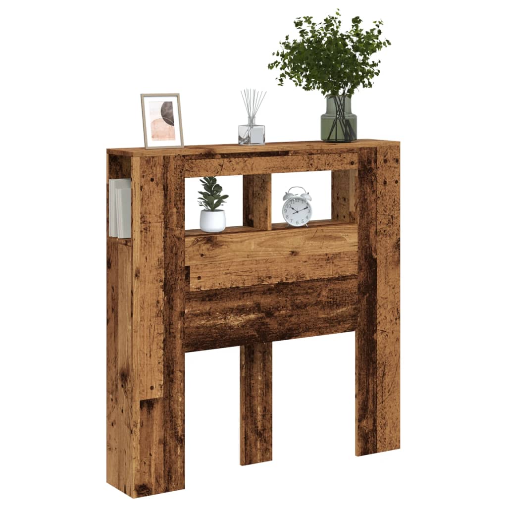 Testiera LED Legno Antico 100x18,5x103,5 cm Legno Multistrato - homemem39