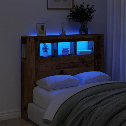 Testiera LED Legno Antico 120x18,5x103,5 cm Legno Multistrato - homemem39