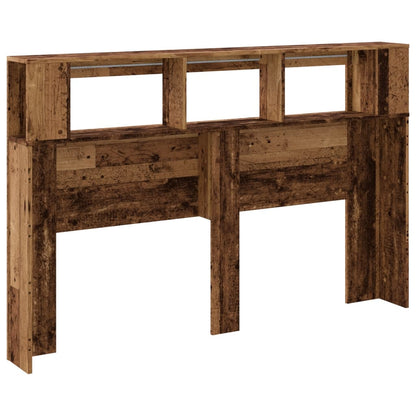 Testiera LED Legno Antico 160x18,5x103,5 cm Legno Multistrato - homemem39