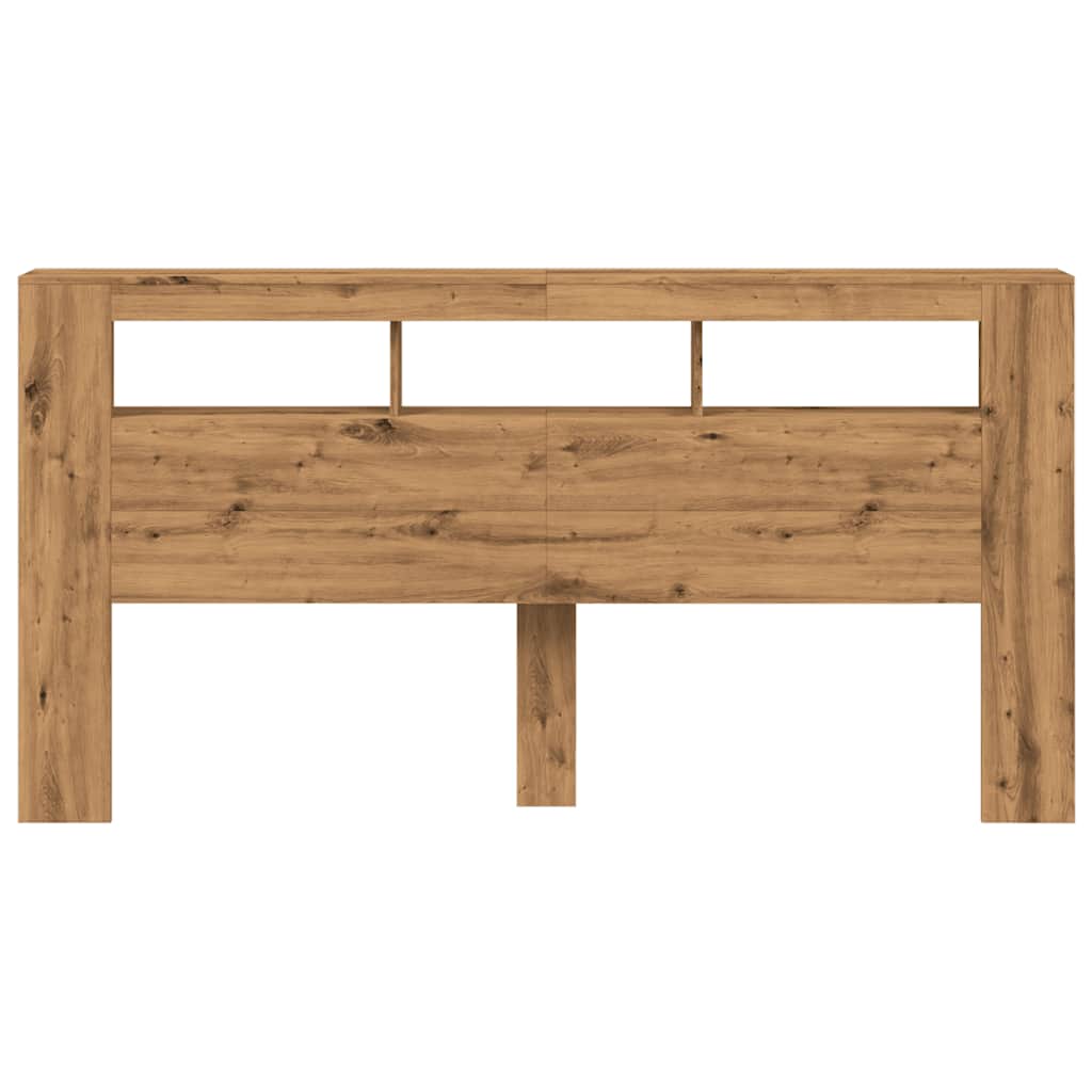 Testiera LED Rovere Artigianale 200x18,5x103,5 cm Multistrato - homemem39