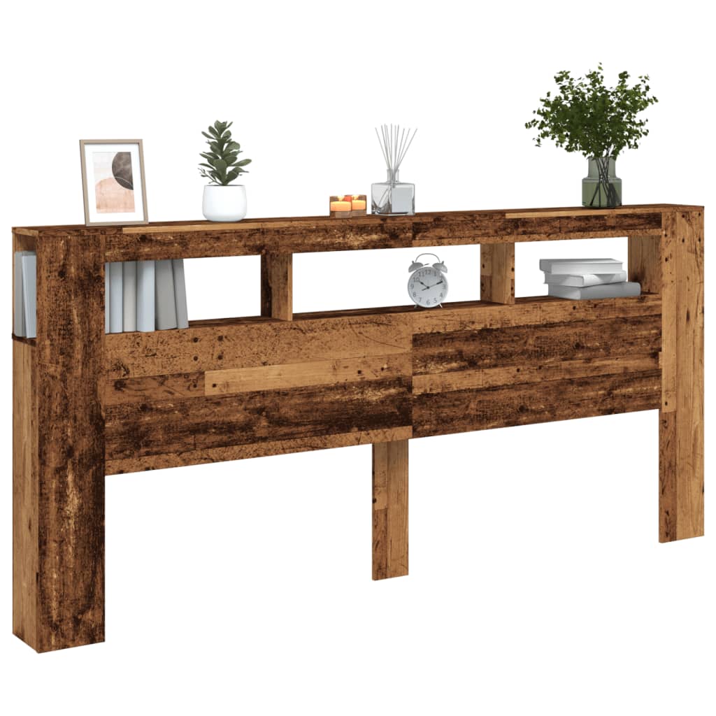 Testiera LED Legno Antico 220x18,5x103,5 cm Legno Multistrato - homemem39