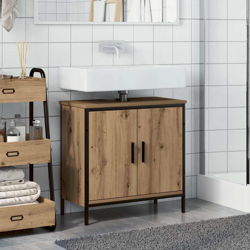 Mobile Sottolavabo Rovere 60x30x60 cm Legno Multistrato | homemem39