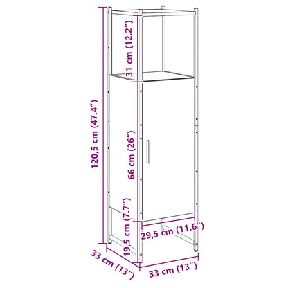 Mobile da Bagno Rovere 33x33x120,5 cm Legno Multistrato