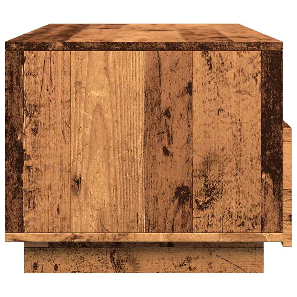 Tavolino da Salotto con Luci LED Legno Antico 90x49x40 cm | homemem39