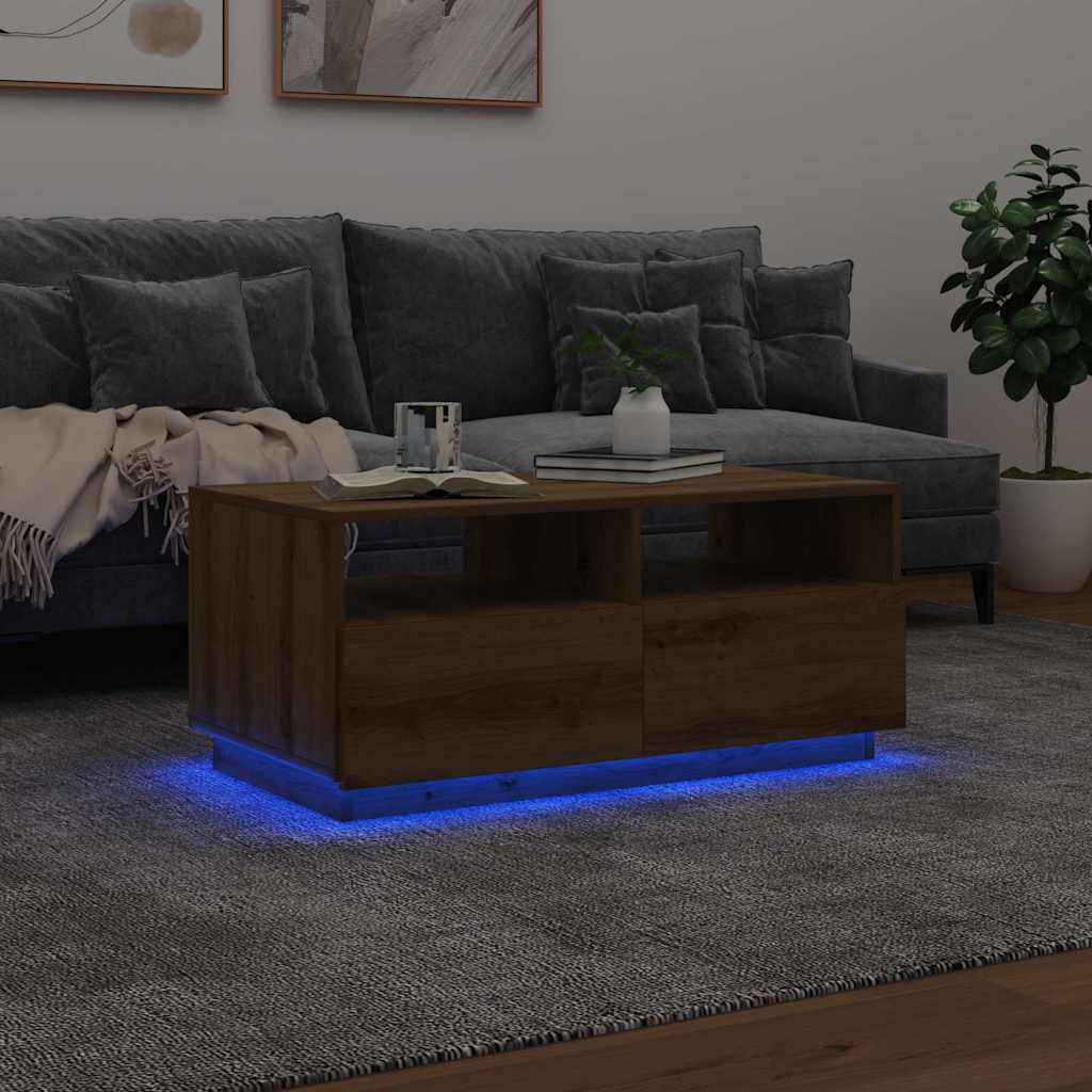 Tavolino da Salotto con Luci LED