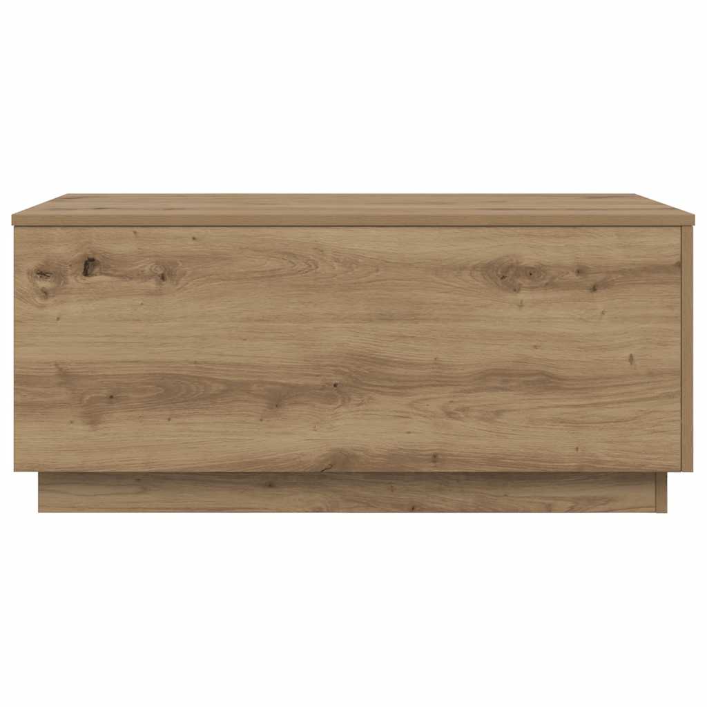 Tavolino da Salotto con Luci LED Rovere Artigianale 90x50x40 cm | homemem39