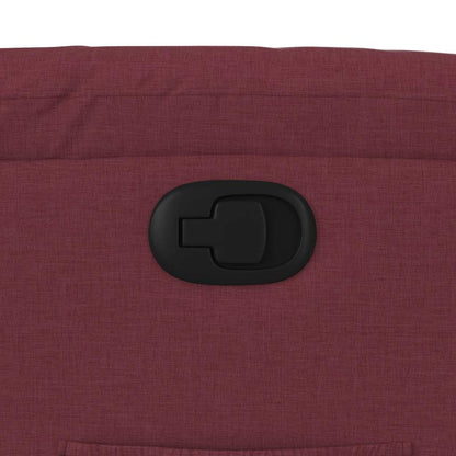 Poltrona Reclinabile in Tessuto Rosso Vino - homemem39