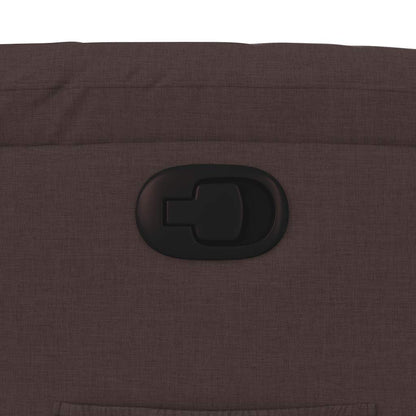 Poltrona Reclinabile Marrone Scuro in Tessuto - homemem39