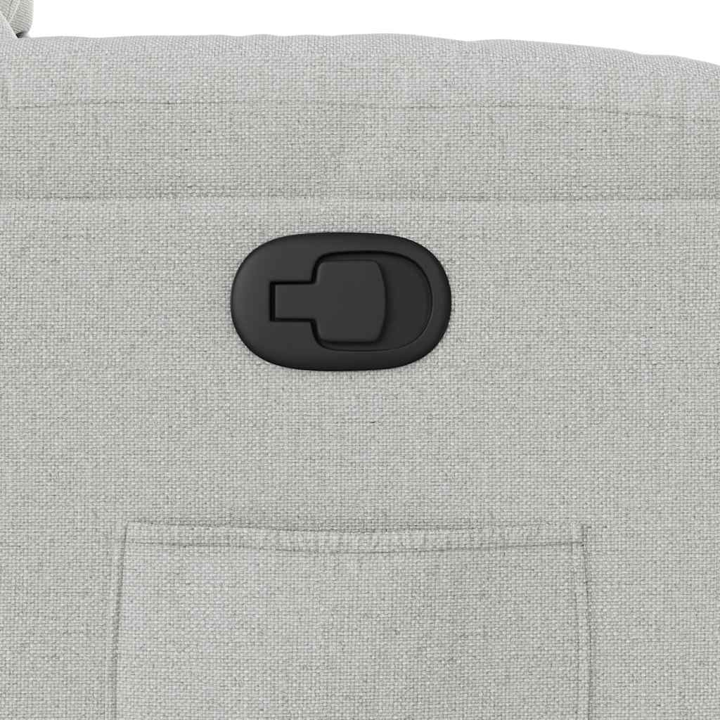 Poltrona Reclinabile in Tessuto Grigio Nuvola - homemem39