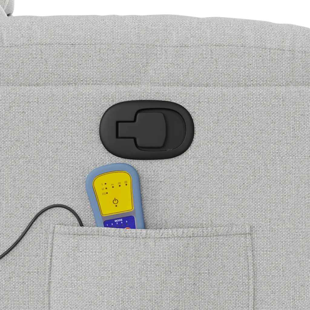Poltrona Massaggiante Reclinabile Grigio Nuvola in Tessuto - homemem39