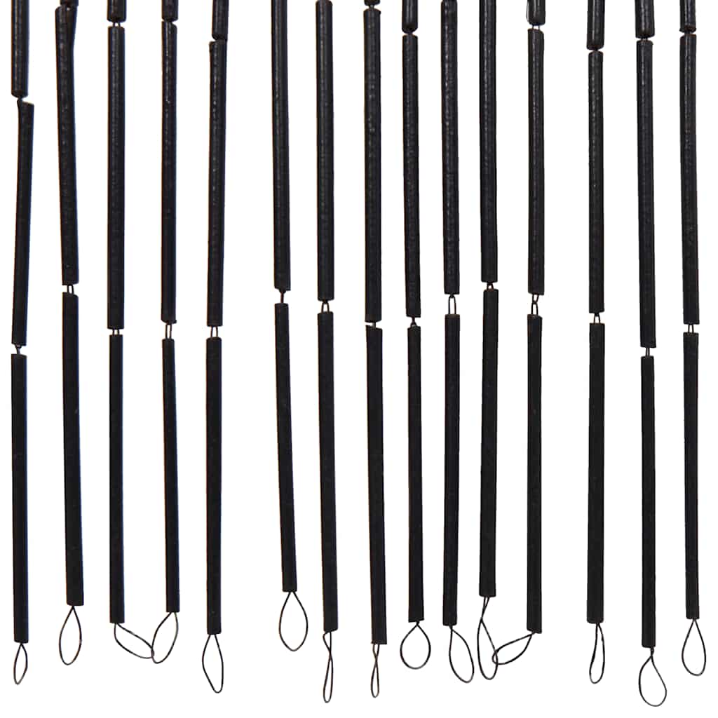 Tenda Antimosche per Porte Grigio Scuro 56x185 cm Bambù - homemem39