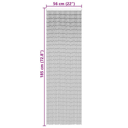 Tenda Antimosche per Porte Grigio Scuro 56x185 cm Bambù - homemem39