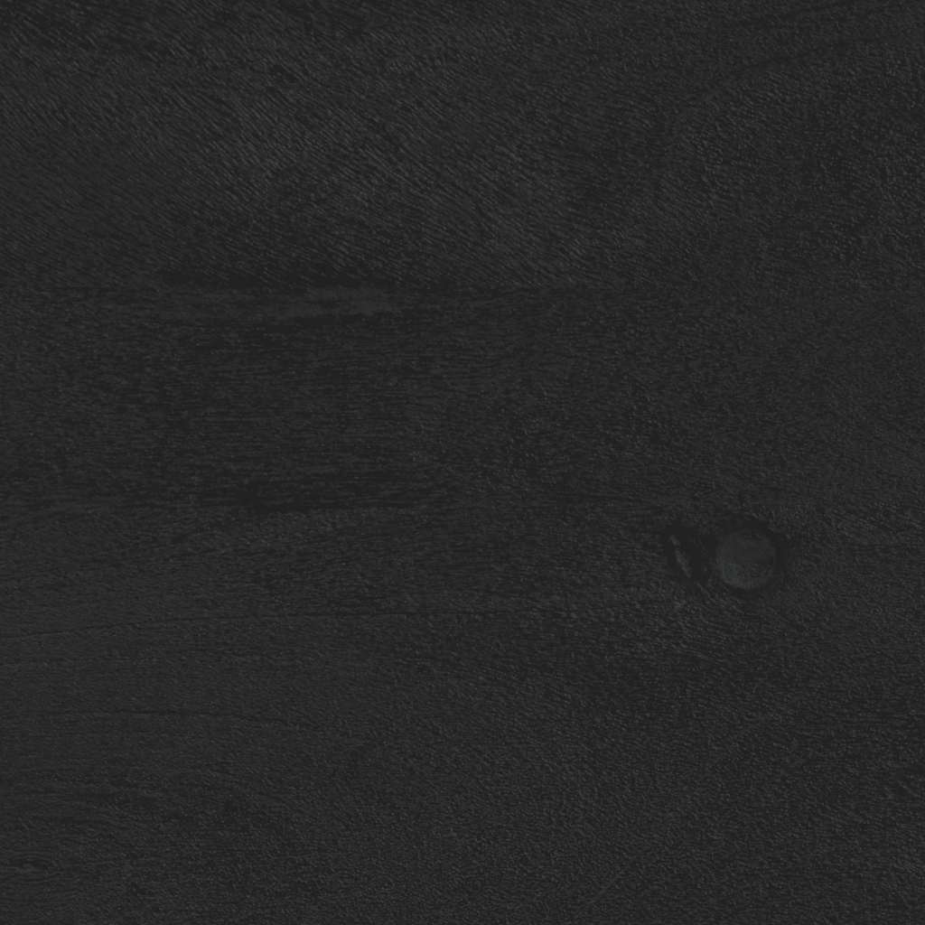 Comodino Nero 40x33x46 cm in Legno Massello di Mango | homemem39