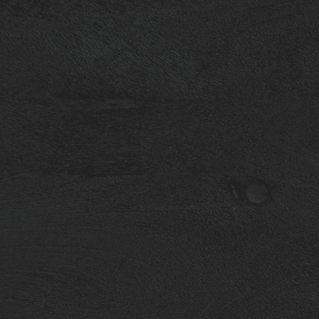 Comodini 2 pz Neri 40x33x46 cm in Legno Massello di Mango - homemem39