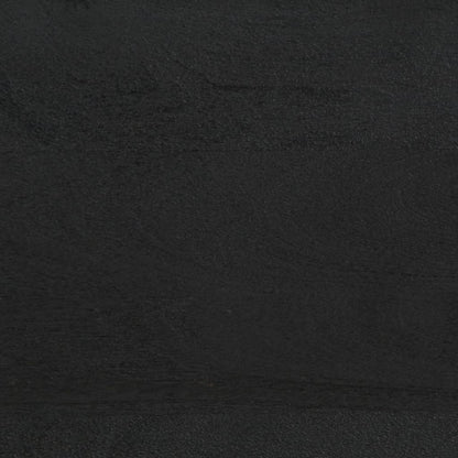 Comodino Nero 40x33x46 cm in Legno Massello di Mango - homemem39