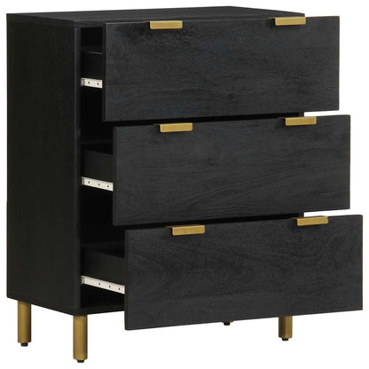 Credenza Nera 60x33x75 cm in Legno Multistrato