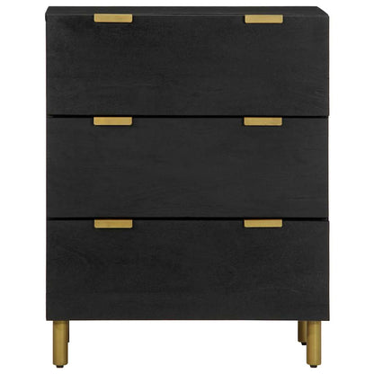 Credenza Nera 60x33x75 cm in Legno Multistrato
