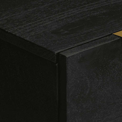 Credenza Nera 60x33x75 cm in Legno Multistrato
