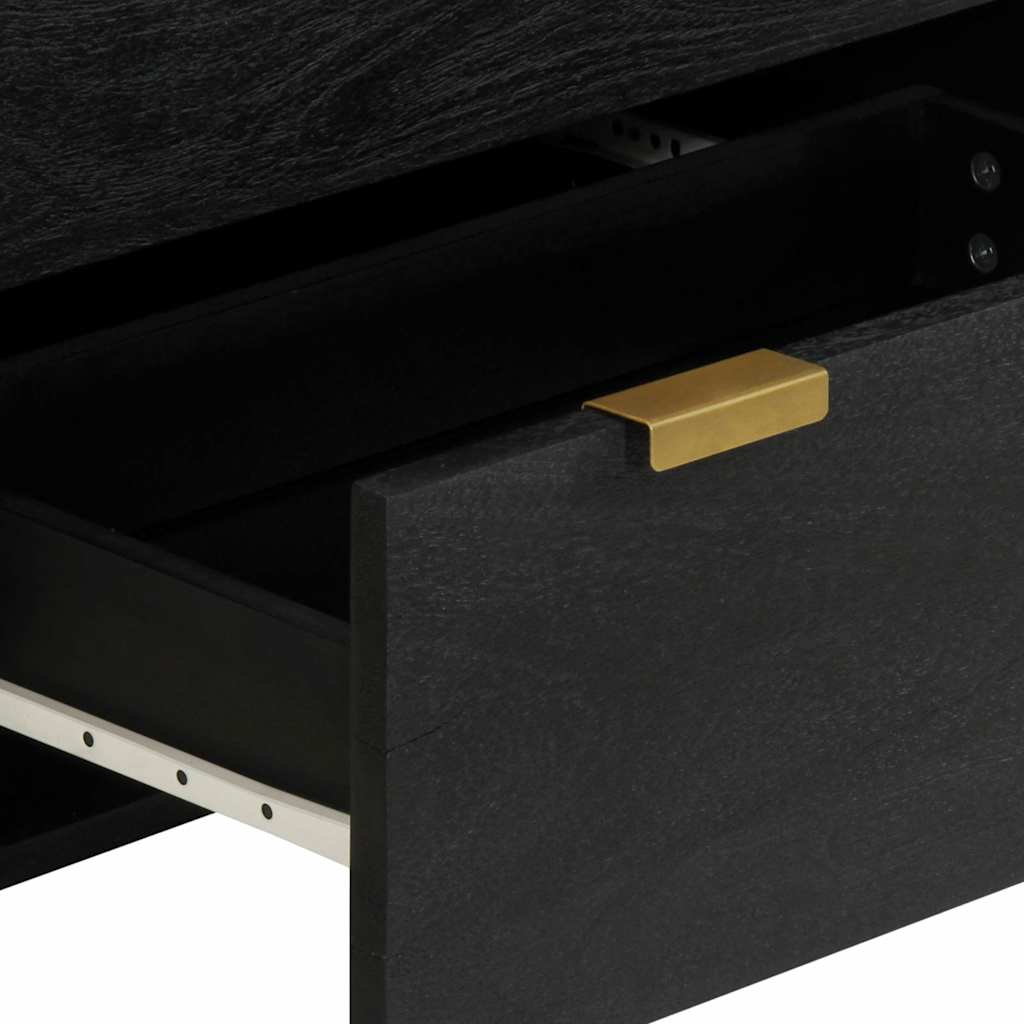 Credenza Nera 60x33x75 cm in Legno Multistrato