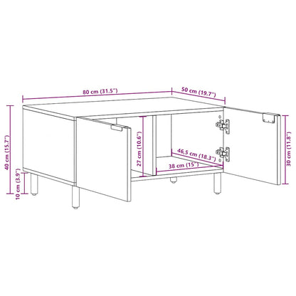 Tavolino da Salotto Nero 80x50x40 cm in Legno Multistrato | homemem39