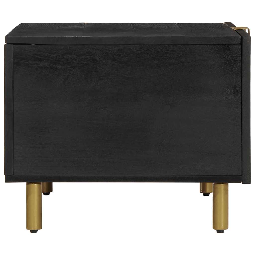 Tavolino da Salotto Nero 80x50x40 cm in Legno Multistrato