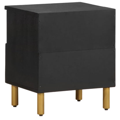 Comodino Nero 40x33x46 cm in Legno Multistrato - homemem39