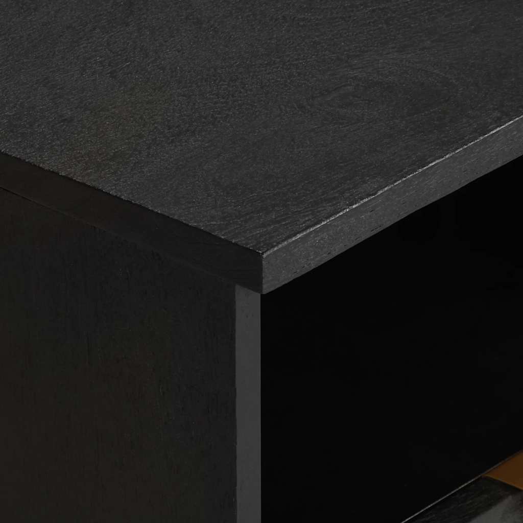Comodino Nero 40x33x46 cm in Legno Multistrato - homemem39