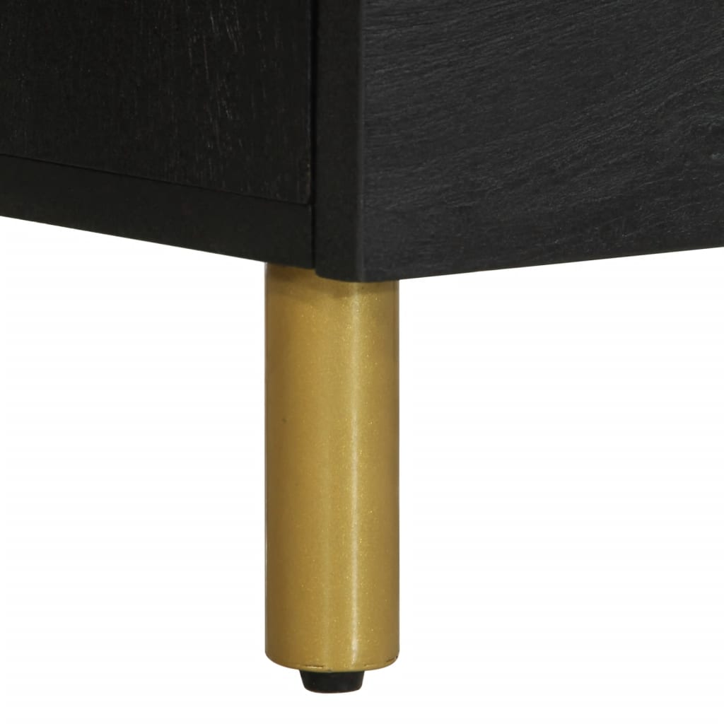 Comodino Nero 50x33x62 cm in Legno Multistrato - homemem39