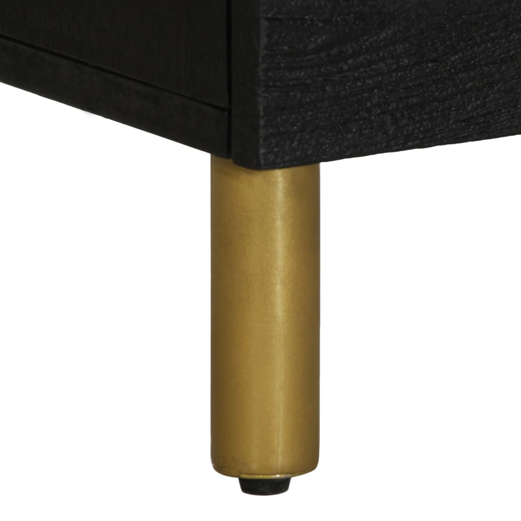 Comodino Nero 50x33x62 cm in Legno Multistrato - homemem39