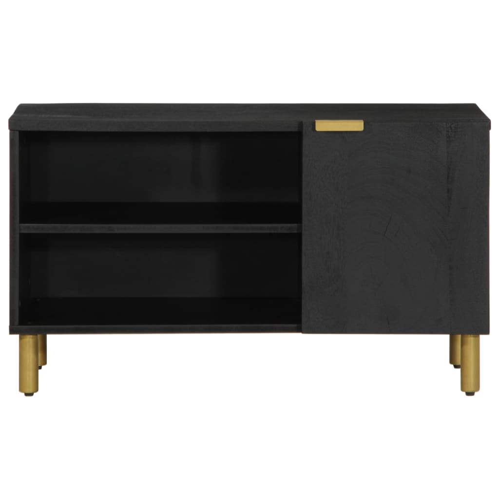 Mobile Porta TV Nero 80x33x46 cm in Legno Multistrato - homemem39