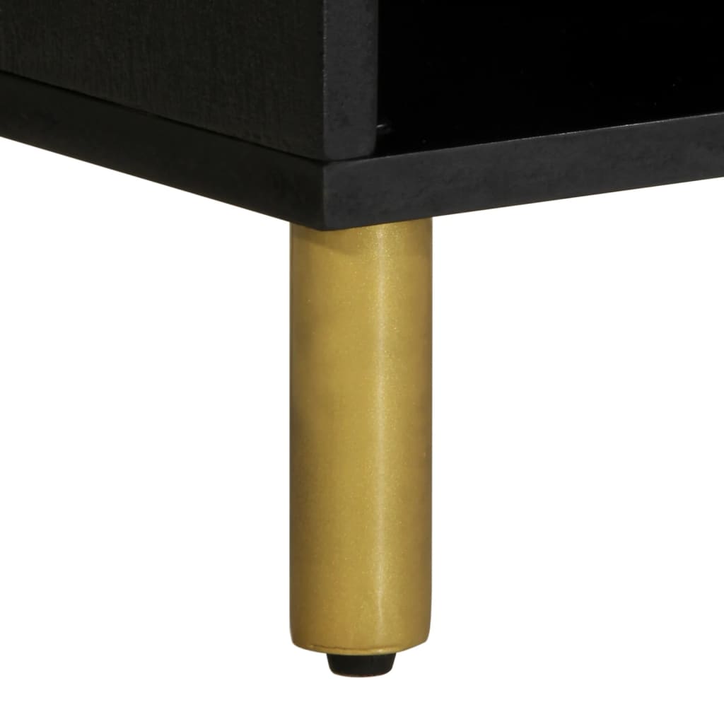 Mobile Porta TV Nero 100x33x46 cm in Legno Multistrato - homemem39