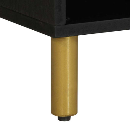 Mobile Porta TV Nero 80x33x46 cm in Legno Multistrato - homemem39