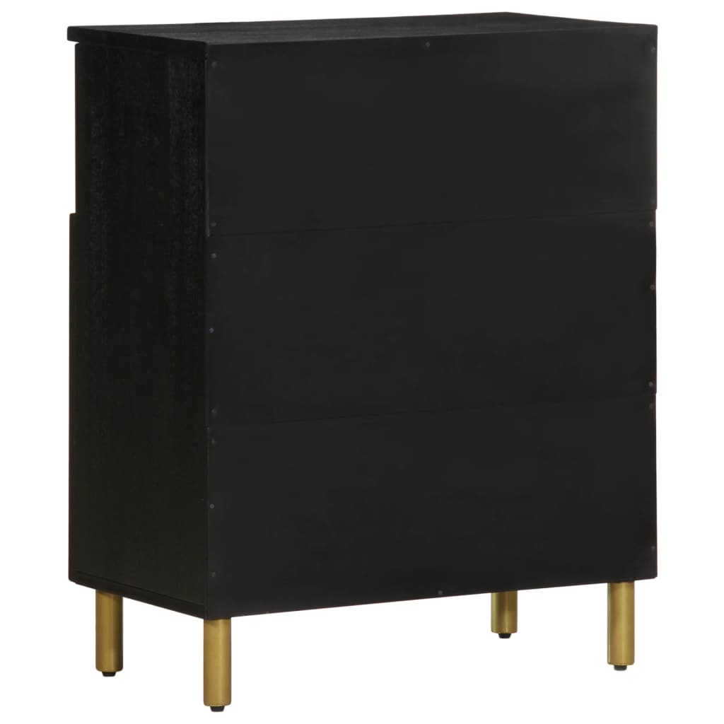 Credenza Nera 60x33x75 cm in Legno Multistrato - homemem39