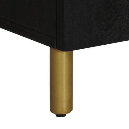 Credenza Nera 60x33x75 cm in Legno Multistrato - homemem39