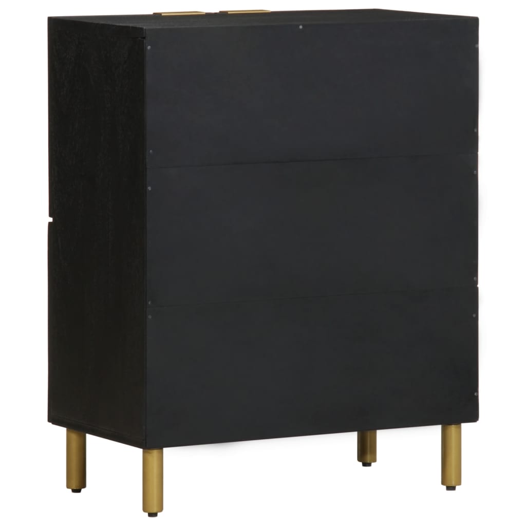Credenza Nera 60x33x75 cm in Legno Multistrato - homemem39
