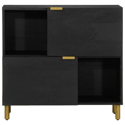 Credenza Nera 80x33x75 cm in Legno Multistrato - homemem39