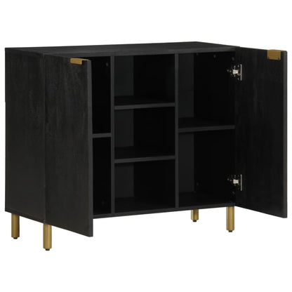 Credenza Nera 90x33x75 cm in Legno Multistrato - homemem39