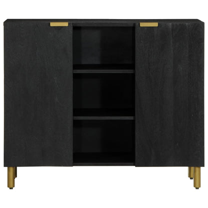 Credenza Nera 90x33x75 cm in Legno Multistrato - homemem39
