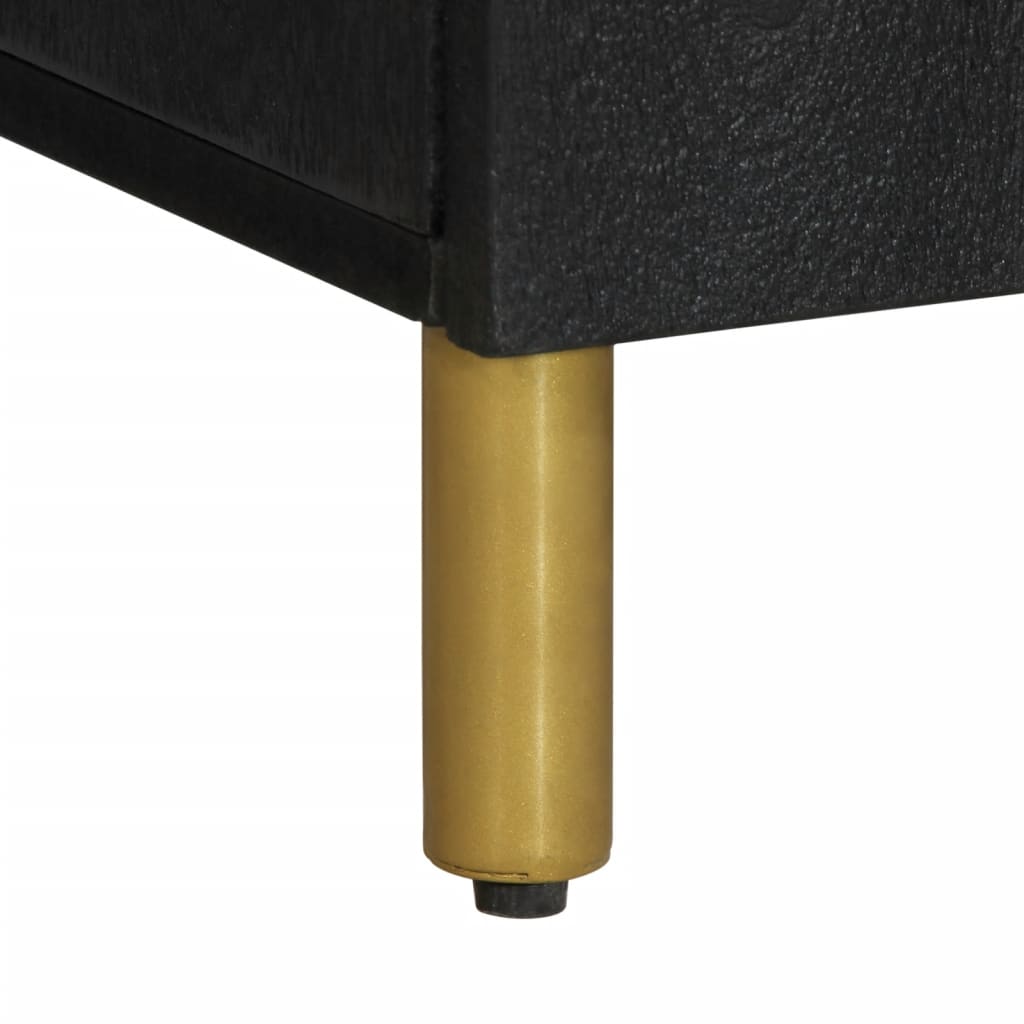 Credenza Nera 90x33x75 cm in Legno Multistrato - homemem39