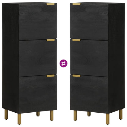 Credenza Nera 40x33x110 cm in Legno Multistrato - homemem39