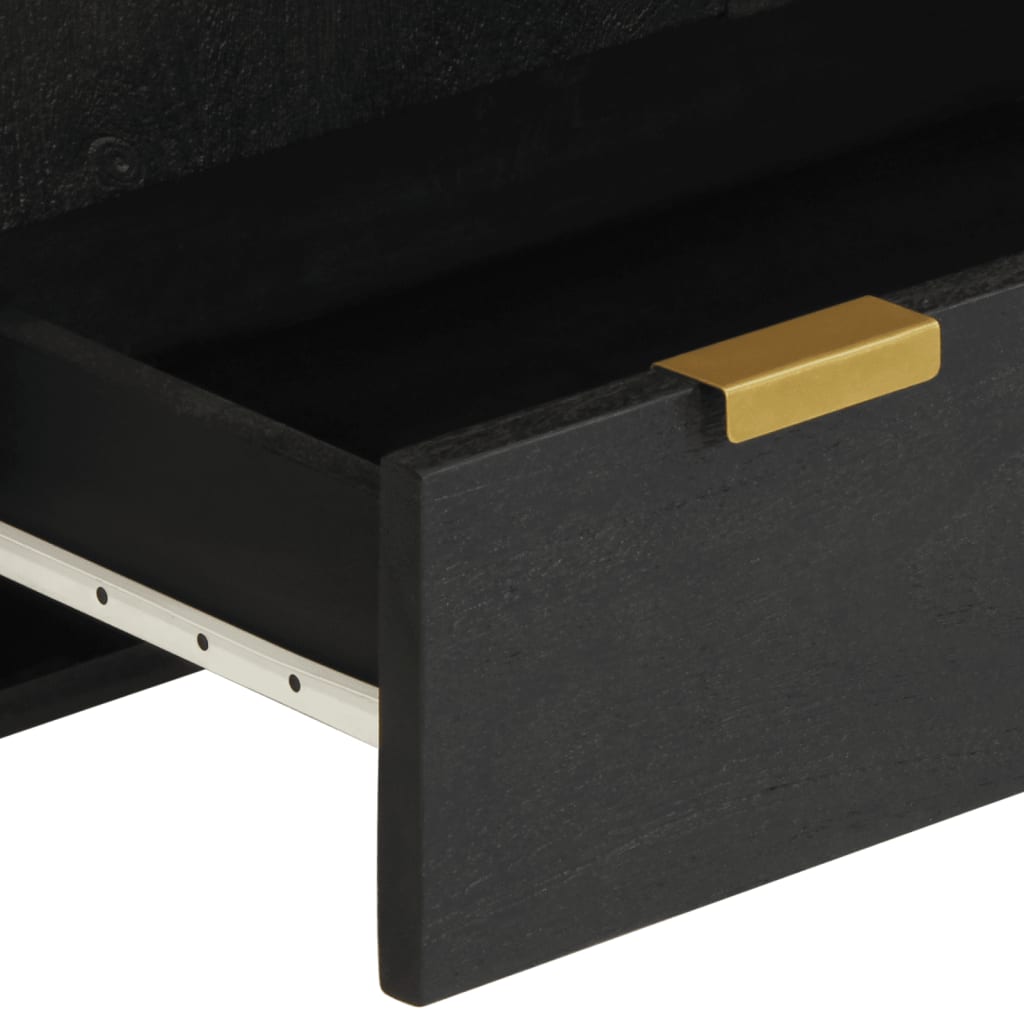 Credenza Nera 60x33x100 cm in Legno Multistrato - homemem39