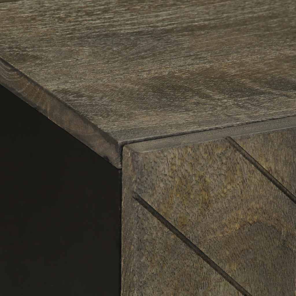 Mobile Porta TV Nero 105x33x46 cm in Legno Massello di Mango - homemem39