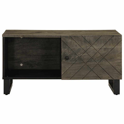 Tavolino da Salotto Nero 80x50x40 cm in Legno Massello di Mango | homemem39