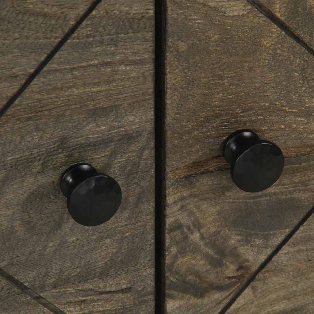 Tavolino da Salotto Nero 80x50x40 cm in Legno Massello di Mango | homemem39