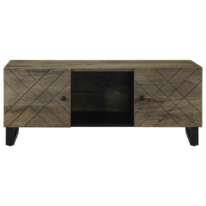 Tavolino da Salotto Nero 100x54x40cm in Legno Massello di Mango | homemem39